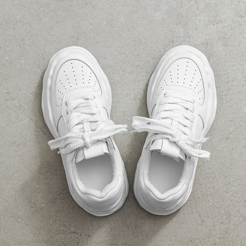 休闲板鞋百搭溶解鞋真皮小白鞋