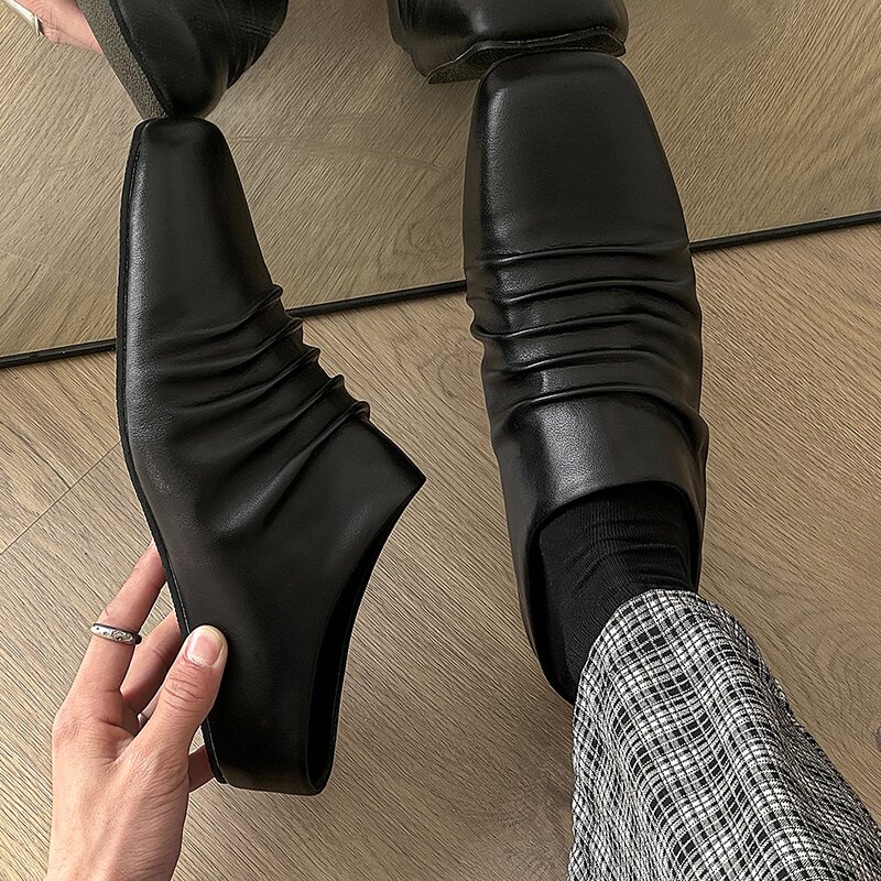 小众极简包头半拖高级感勃肯鞋