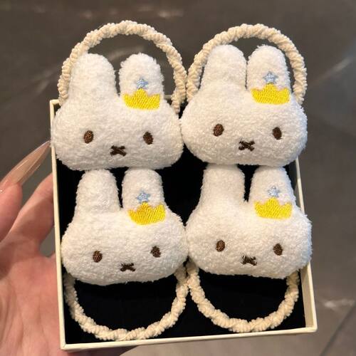 可爱卡通皇冠米菲兔发圈