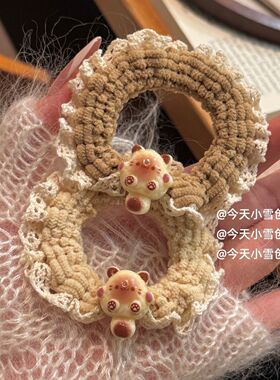 蕾丝花边暹罗发圈少女卡通