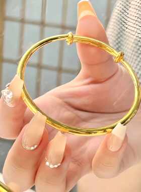 金店的相同推挽光泽手镯，简单的普通戒指为妇女，持久，固体优雅