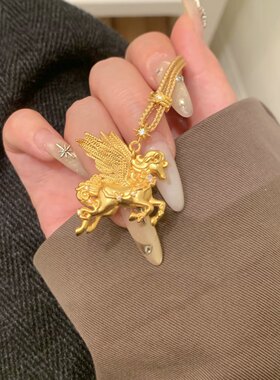 吊坠女小众轻奢高级感生肖马项链