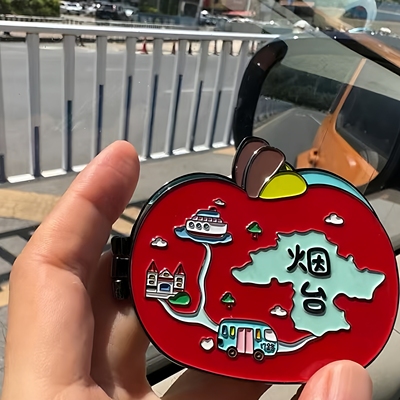 烟台苹果翻书款开合金属磁吸冰箱