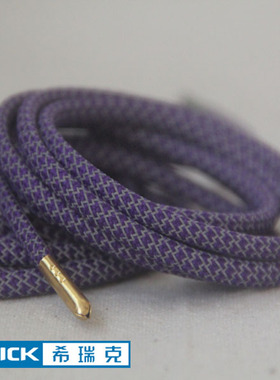 紫色3M反光鞋带AJ12 AJ13AJ11适用紫金配色金属头鞋带圆形反光