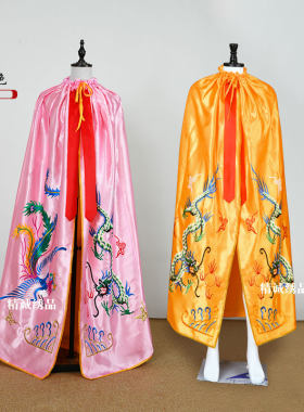 皇帝龙袍披风刺绣黄袍舞台表演服