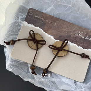 饰扣羊羔毛外套小香呢大衣毛衣纽扣 天然椰子扣手工蝴蝶结装 Jay