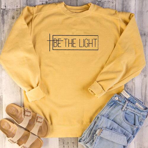 BE THE LIGHT  秋冬字母印花街头潮新卫衣上衣男女同款