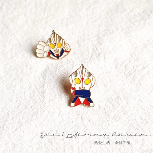 卡通动漫Q版金属奥特曼胸针徽章