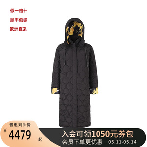 范思哲VJC 女士宽松版长款连帽棉服上衣大衣外套 75HAT404 CQD24