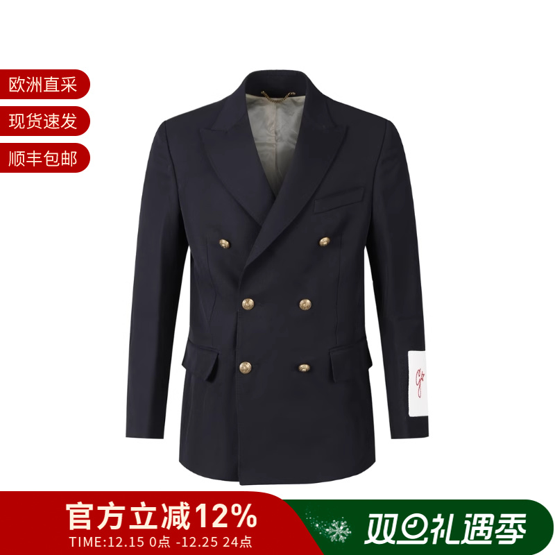 黄金鹅GOLDEN GOOSE男士学院风双排扣西服外套 GMP00835 P000619