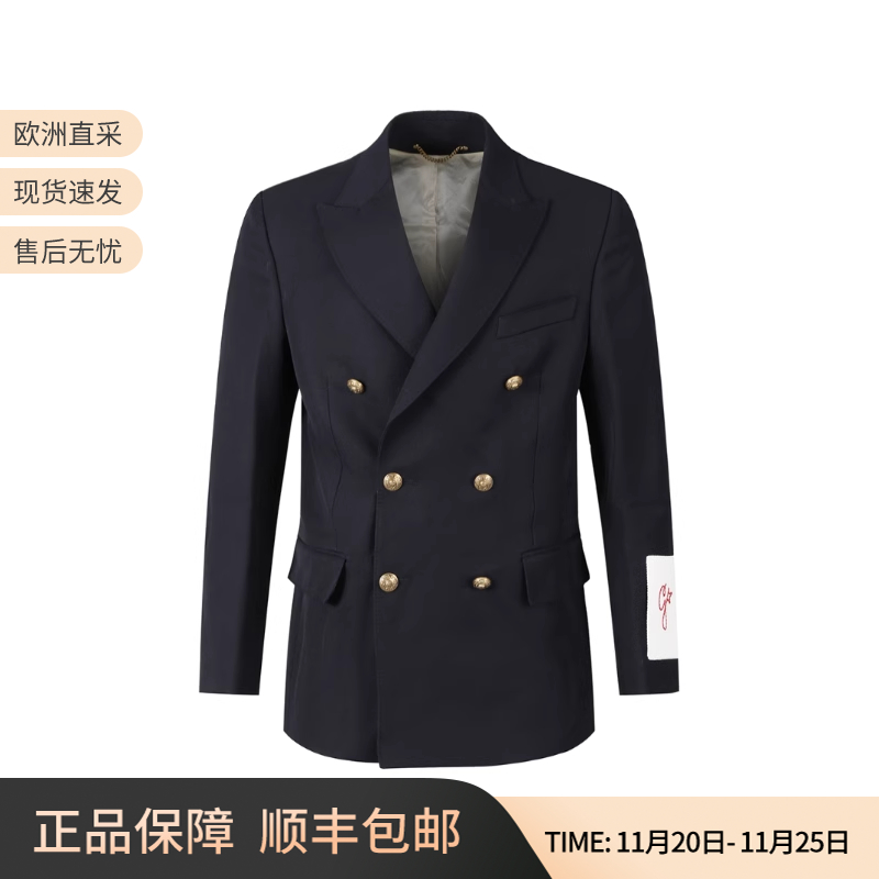 黄金鹅GOLDEN GOOSE男士学院风双排扣西服外套 GMP00835 P000619