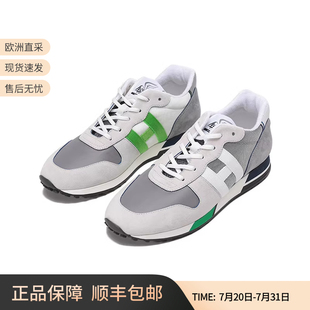 HOGAN HXM3830DO92R7 H383系列織物配皮H字母系帶休閑運(yùn)動(dòng)鞋 男士