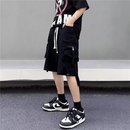 大码加肥300斤vibe工装短裤男美式高街多口袋抗皱复古休闲五分裤