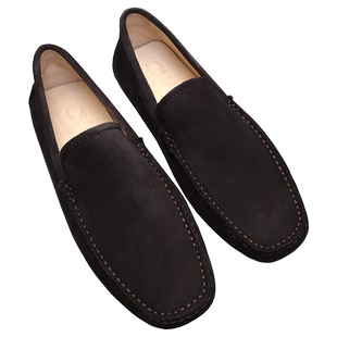 CW2026春季新款豆豆鞋男鞋真皮韩版潮休闲一脚蹬懒人百搭乐福鞋