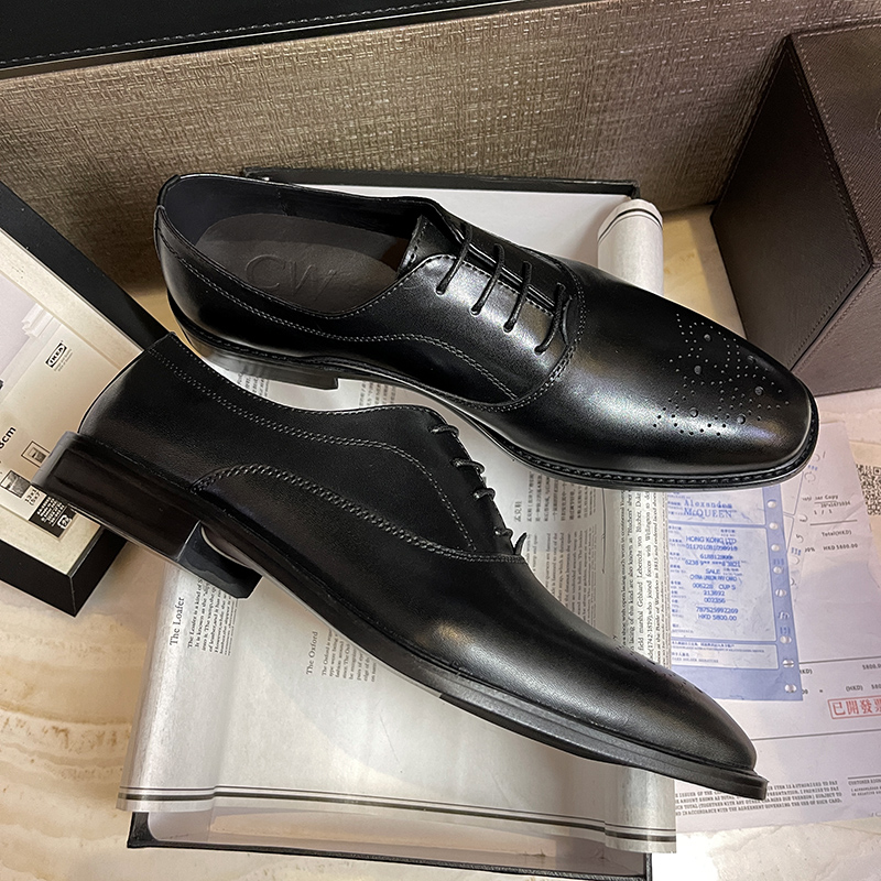 卡诺威士新款牛津鞋男真皮鞋雕花