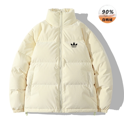 运动三叶草冬季新款羽绒服男款加厚情侣款轻薄保暖时尚外套男潮