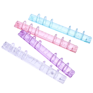 可得优剪刀夹六孔活页夹6孔活页纸配件A6A7装订夹DIY自制活页本手帐随身本可拆卸淡彩透明手账本夹子线圈扣环