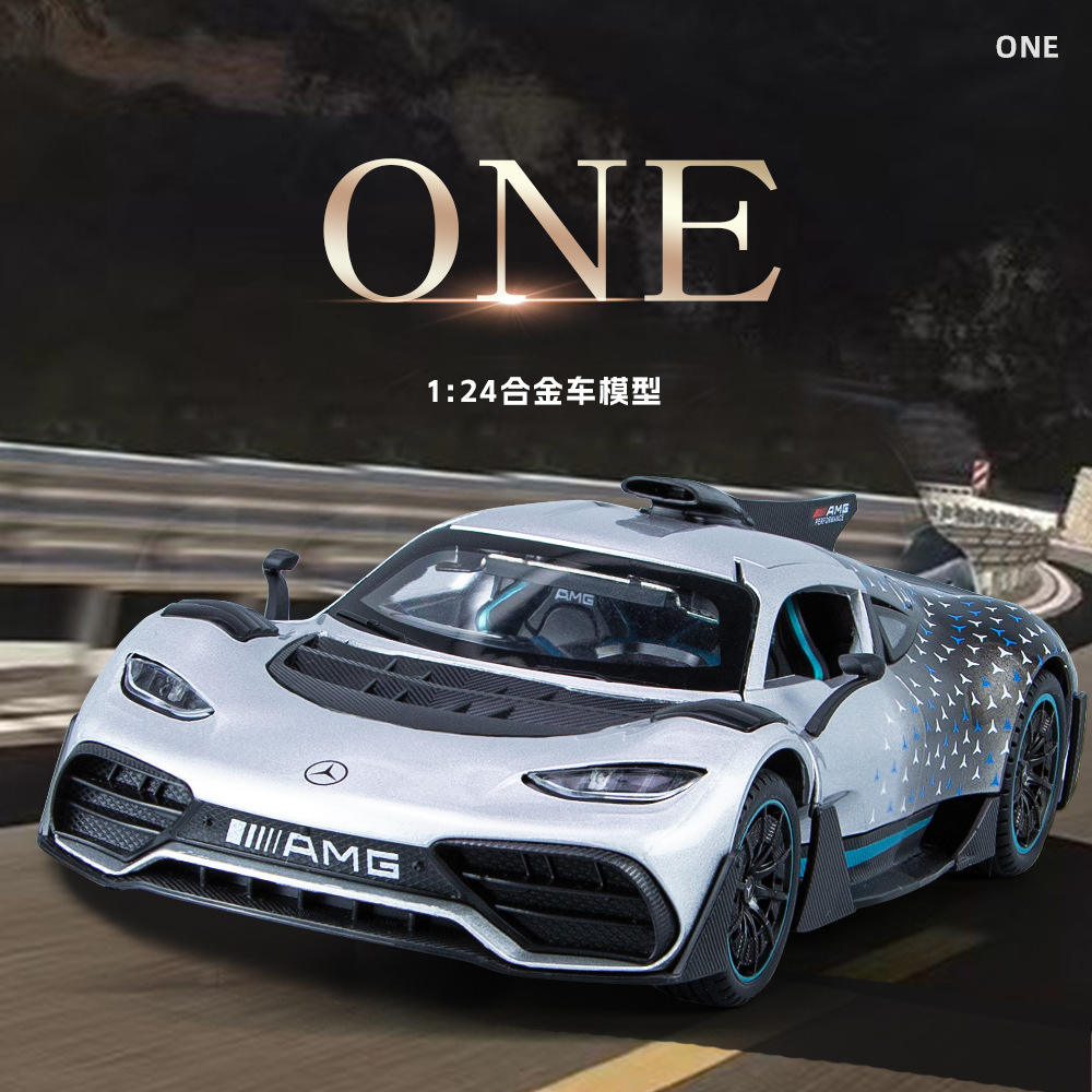 盒装 金丽方1:24one街车版可开门声光合金汽车模型摆件