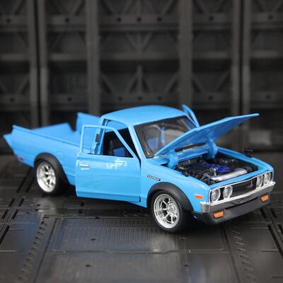 新款 美驰图仿真达特桑Datsun 620皮卡合金运输模型汽车摆件原厂