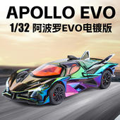 新款 32阿波罗EVO仿真合金电镀车模型声光男生摆件跑车生日礼物