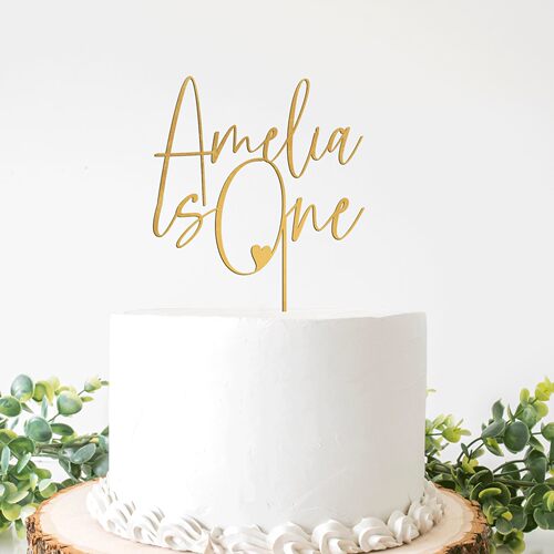 Birthday Cake Topper 定制名字一周岁生日派对蛋糕插牌蛋糕插件