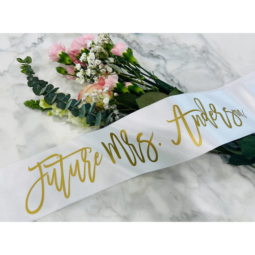 Custom Wedding Sash 定制婚礼肩带单身派对拍照道具礼仪带绶带