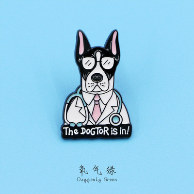 医生在此dogtor医生胸针医学趣味饰品白大褂装饰送医学生的礼物