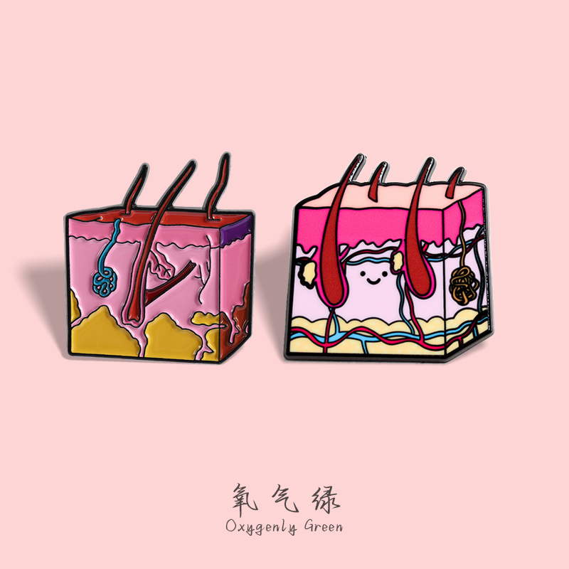 皮肤科医生胸针烧伤科医师徽章医学礼品白大褂装饰挂件医学生礼物