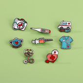 护士胸针医生饰品白大褂装 素配件医院小礼品 饰件护理科医学元