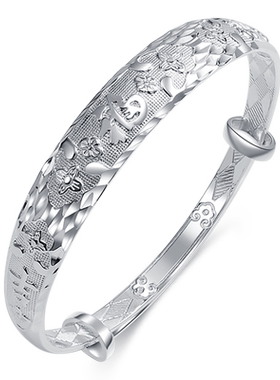 吉祥福传承老凤母亲节纯银手镯