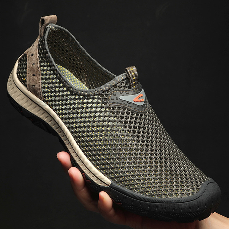 夏季男士透气薄款镂空轻便网鞋