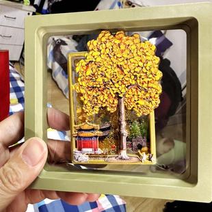 北京文创 万寿寺冰箱贴系列 藻井银杏冰箱贴秋景流沙西洋门冰箱贴