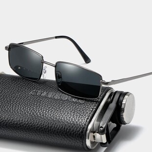 王家卫同款方形墨镜光学高清玻璃墨绿色黑色不透复古近视太阳镜