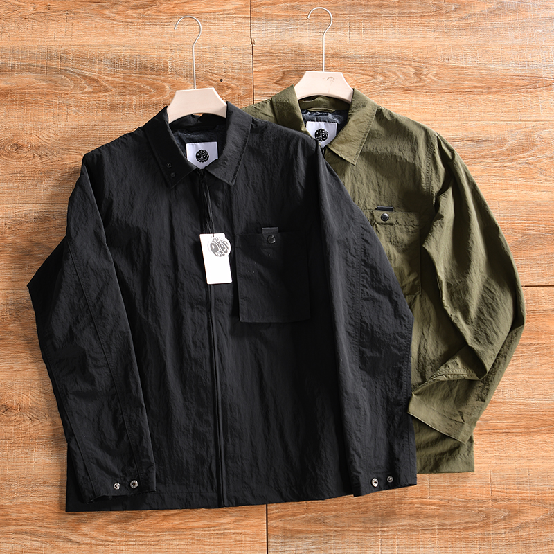 【北欧牛货~吊卡110欧~外贸尾货】春季男士翻领教练夹克休闲外套