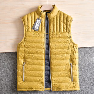 意大利订单 男士 39.5欧 冬季 立领羽绒马甲背心 外贸工厂尾货