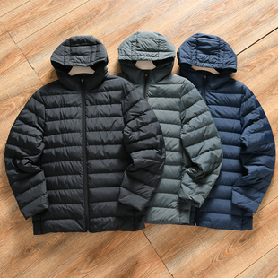 【欧美单~90鸭绒+700蓬松】冬季男士户外休闲轻便保暖连帽羽绒服