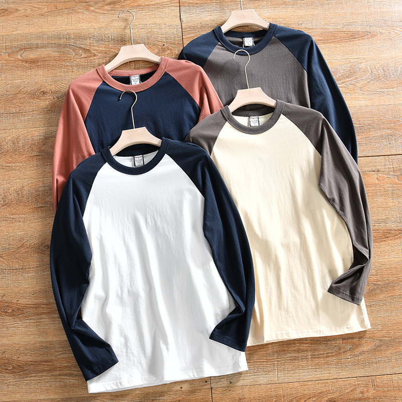 外贸尾货美式休闲100磨毛棉T恤