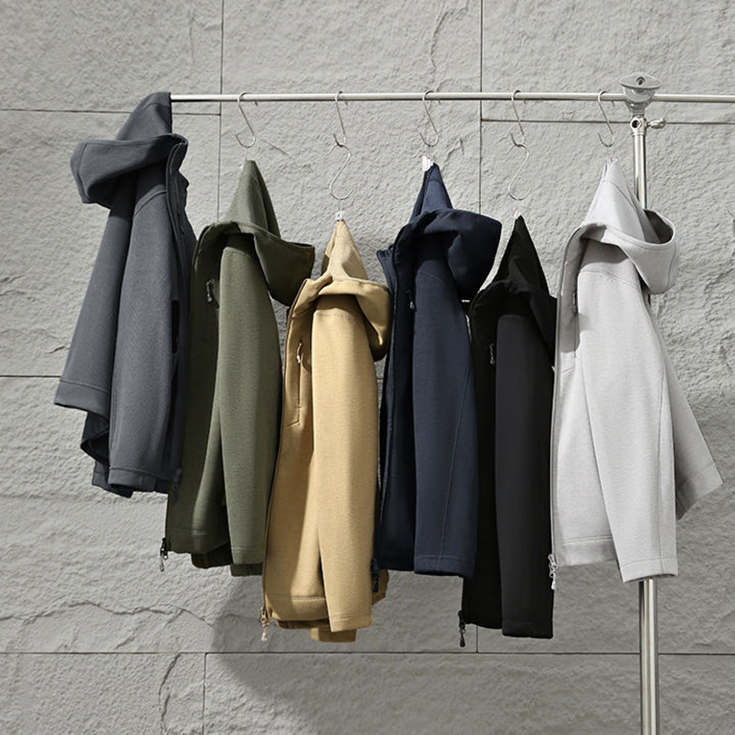 【LU系~城市机能~加绒保暖】秋冬男士户外速暖速热连帽抓绒衣外套