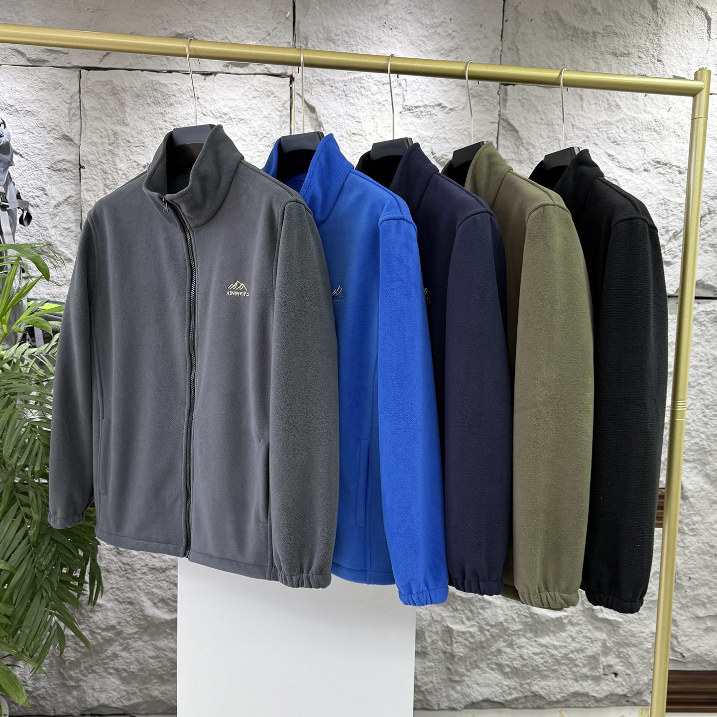 【蓄热保暖+双面绒~ODM订单】秋冬季男士户外休闲立领抓绒衣外套