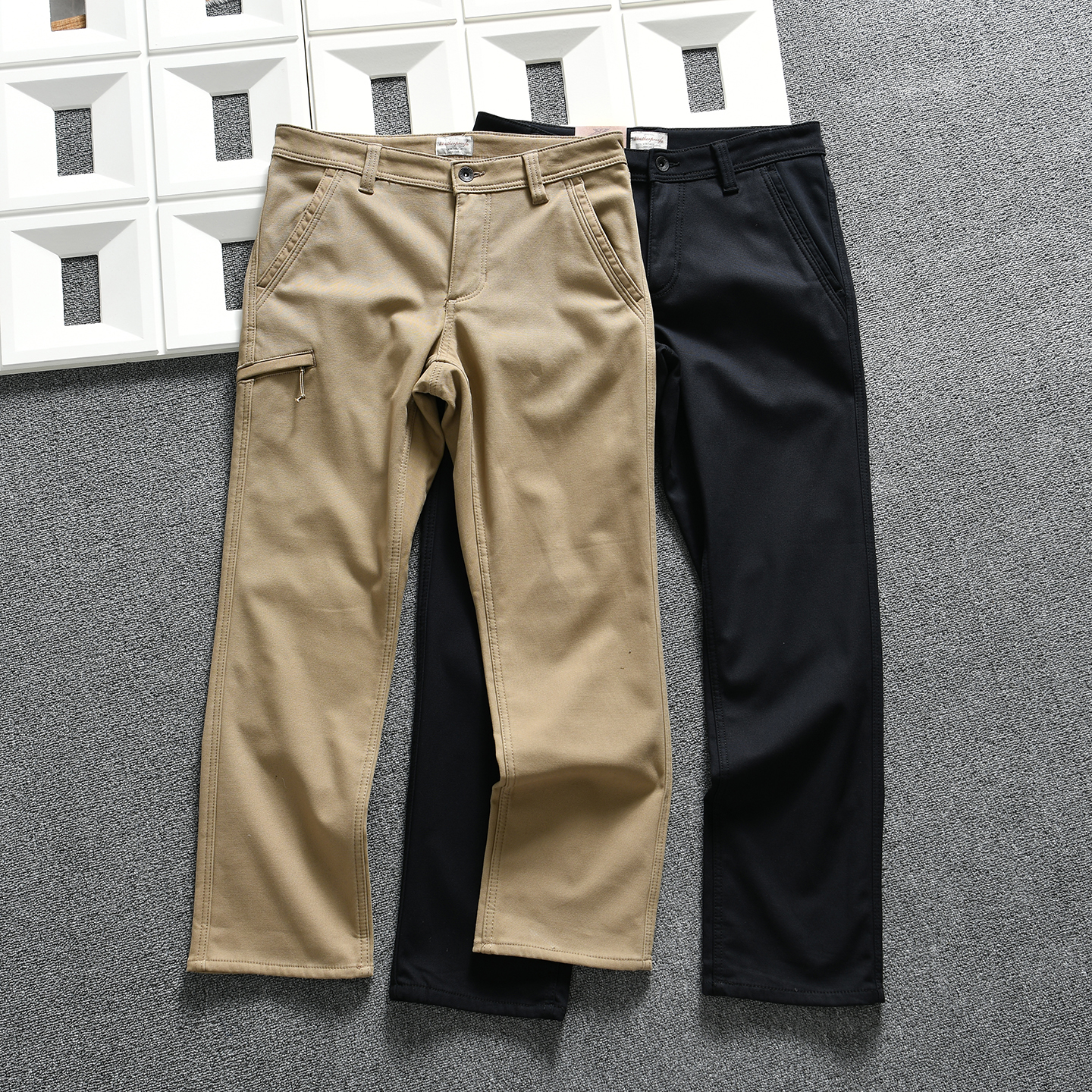 【北美牛货-重磅级-加绒加厚+外贸尾货】冬季男户外休闲直筒长裤