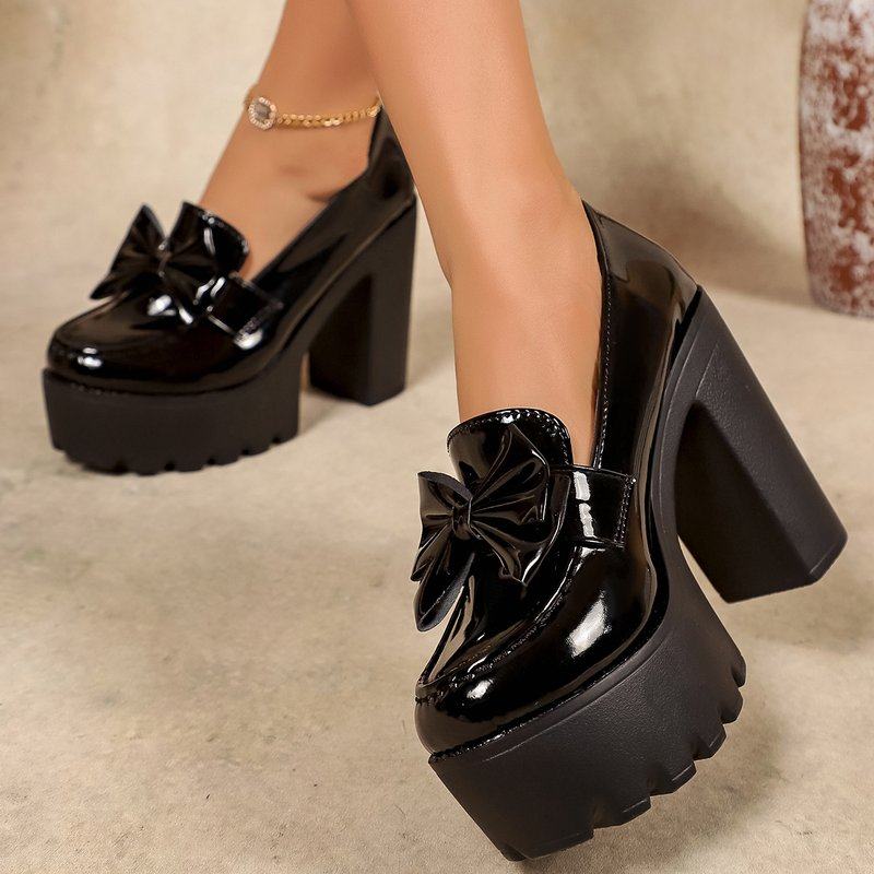 可爱原创厚底增高日常校供高跟圆头日系Jk小皮鞋制服鞋Lolita单鞋