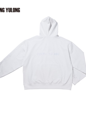 HUANG YULONG 黄玉龙 街头连帽帽衫大克重卫衣 男女同款 白色
