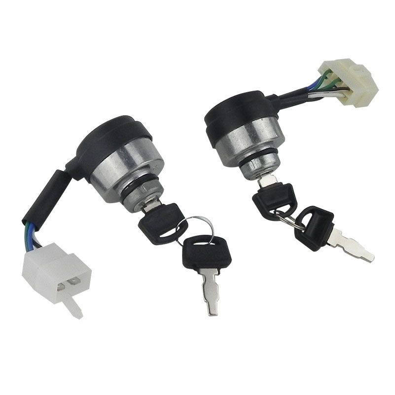 小型家用汽油发电机配件电门锁 启动钥匙开关2KW 3KW 5 6 7 8千瓦