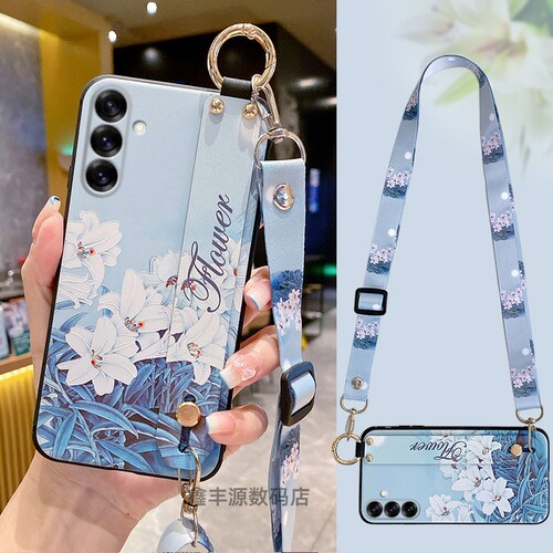 三星A56手机壳斜挎带挂绳硅胶