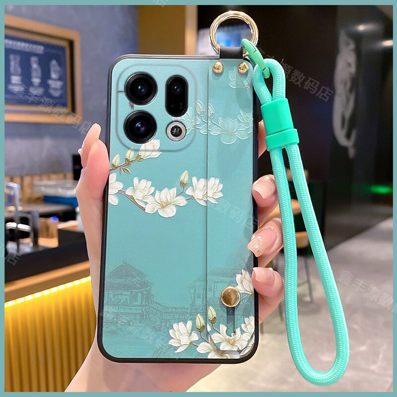 适用oppoFindx9手机壳Findx8s保护壳Findx7手腕绳Findx8腕带Findx9pro个性Findx8s+中国风Findx7软硅胶x6手提