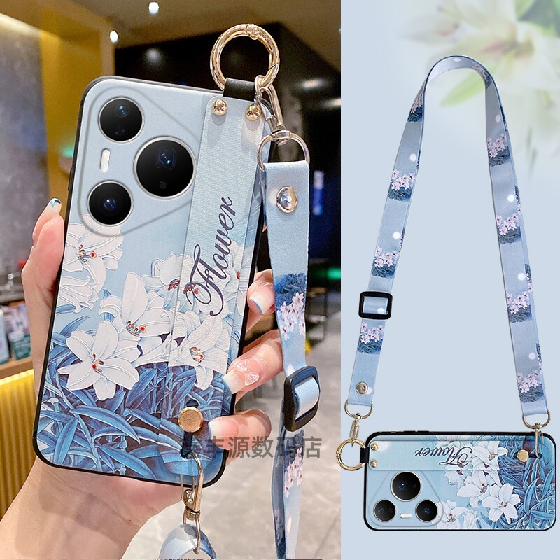 适用华为Pura80手机壳带绳pura80pro硅胶pura80pro+软壳腕带可斜挎pura80ultra防摔LMR-AL00高级新款全包背带