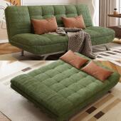 天坛家具灯芯绒折叠沙发床两用2025新款 可拆洗小户型客厅单人多功