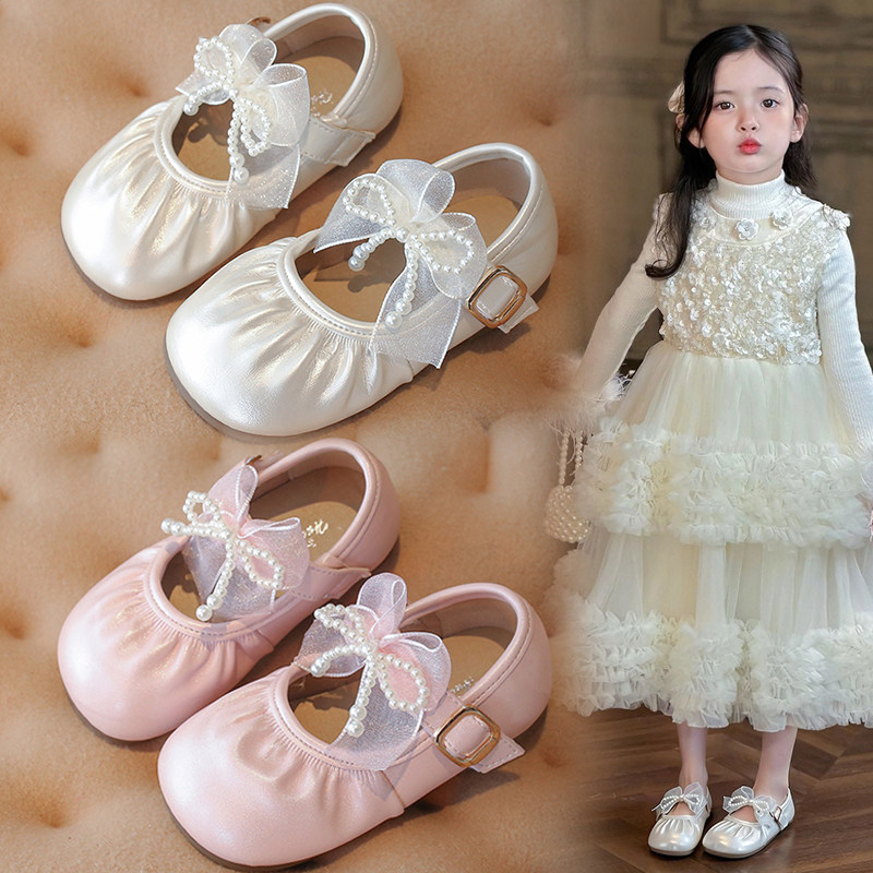 女童甜美韩版褶皱小皮鞋2026春秋新款浅口单鞋百搭配裙子公主单鞋,童鞋/婴儿鞋/亲子鞋,皮鞋,淘宝优惠券,粉丝福利购,淘宝优惠卷