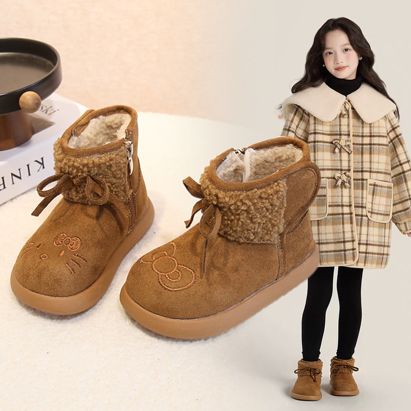 韩版女童加绒短靴2025冬季