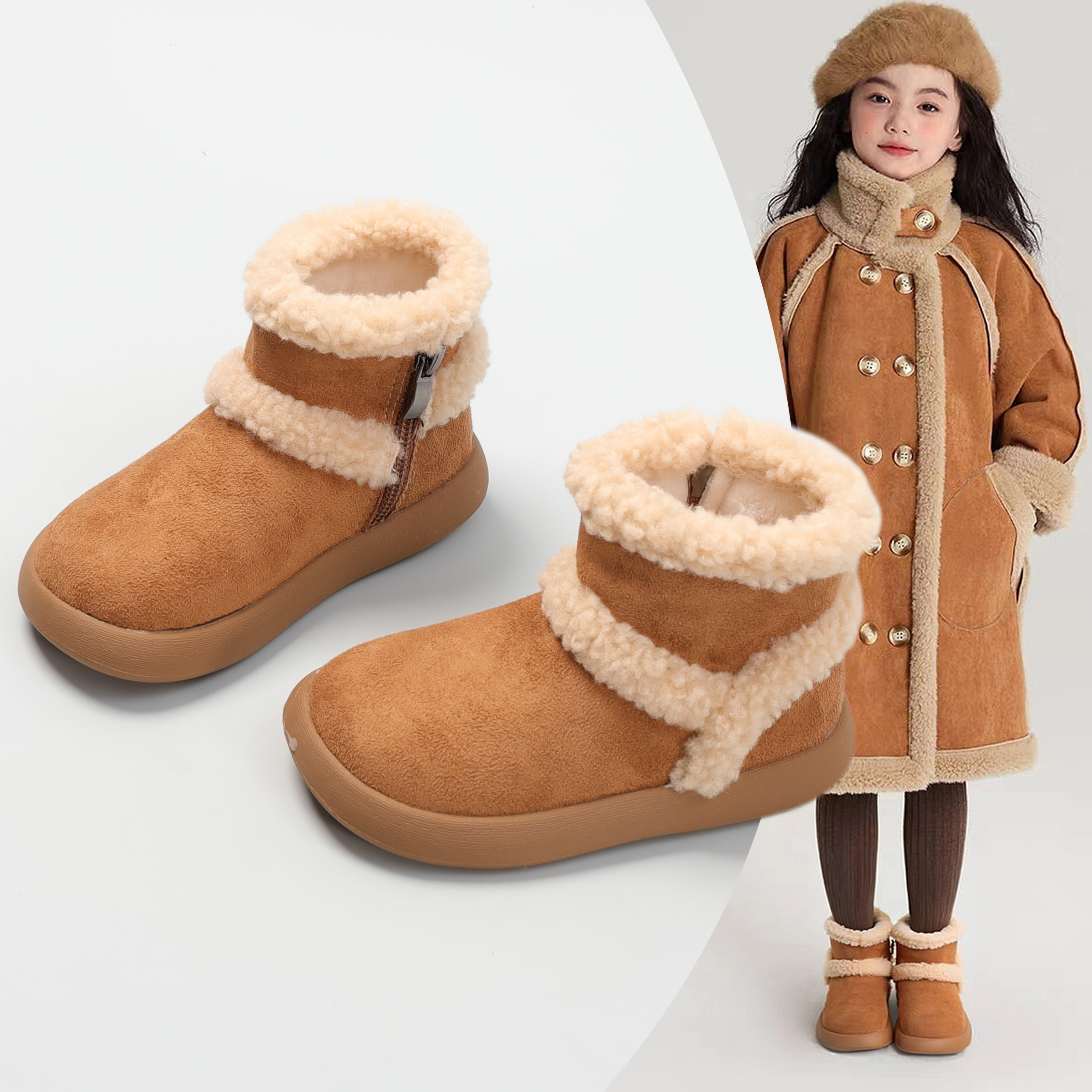 女童棉靴2025冬季新款儿童雪地靴